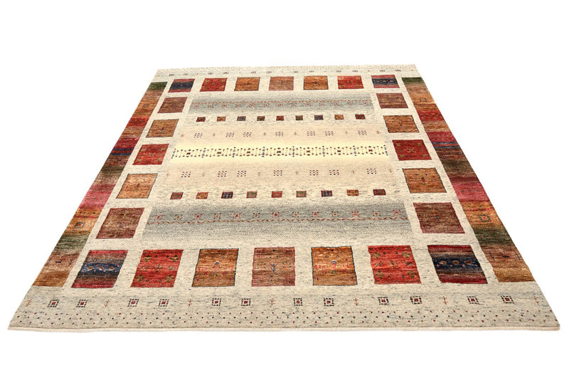 Alfombra Gabbeh - Loribaft Indus cuadrado  - 205 x 204 cm - crema