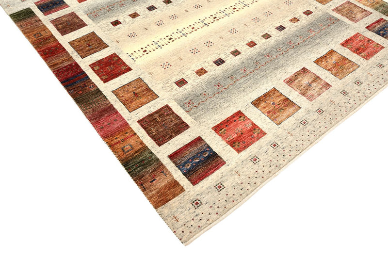 Alfombra Gabbeh - Loribaft Indus cuadrado  - 205 x 204 cm - crema