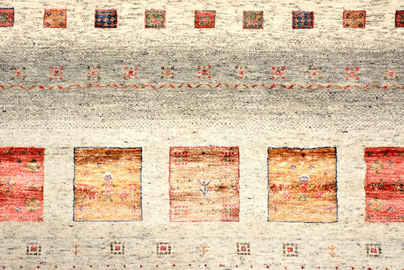 Alfombra Gabbeh - Loribaft Indus cuadrado  - 205 x 204 cm - crema