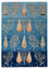 Alfombra Gabbeh - Loribaft Indus - 206 x 150 cm - azul