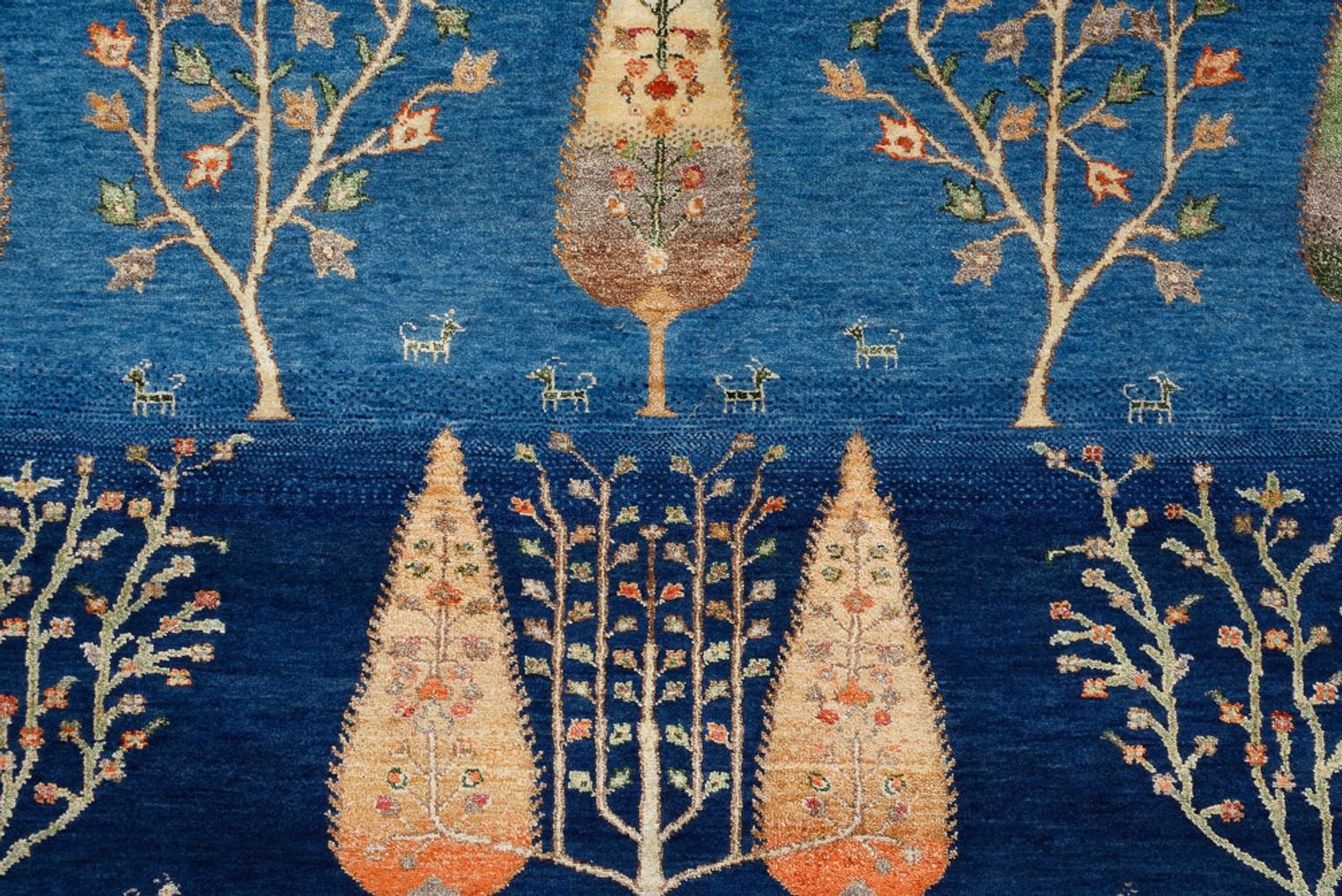 Alfombra Gabbeh - Loribaft Indus - 206 x 150 cm - azul
