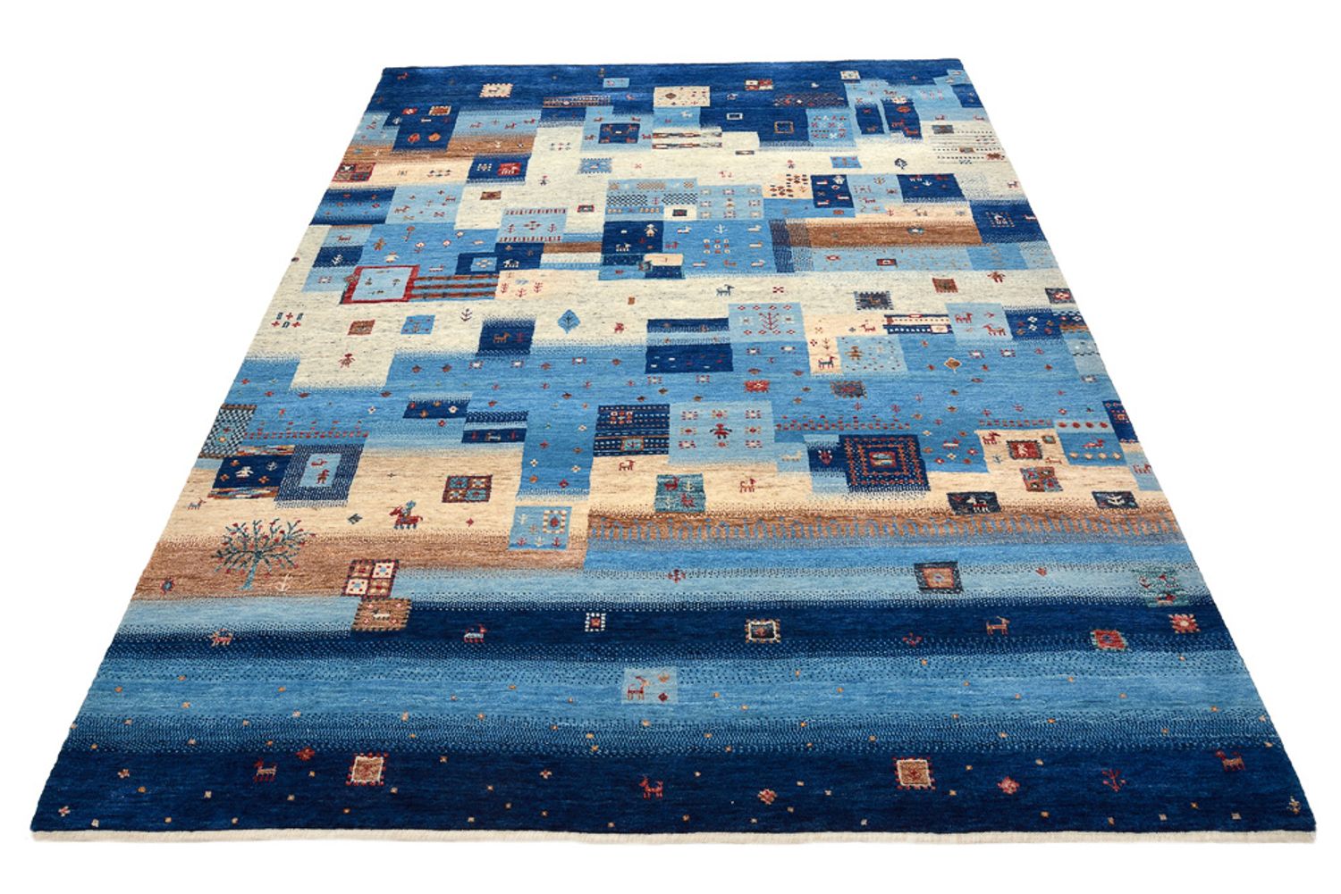 Alfombra Gabbeh - Loribaft Indus - 239 x 177 cm - multicolor