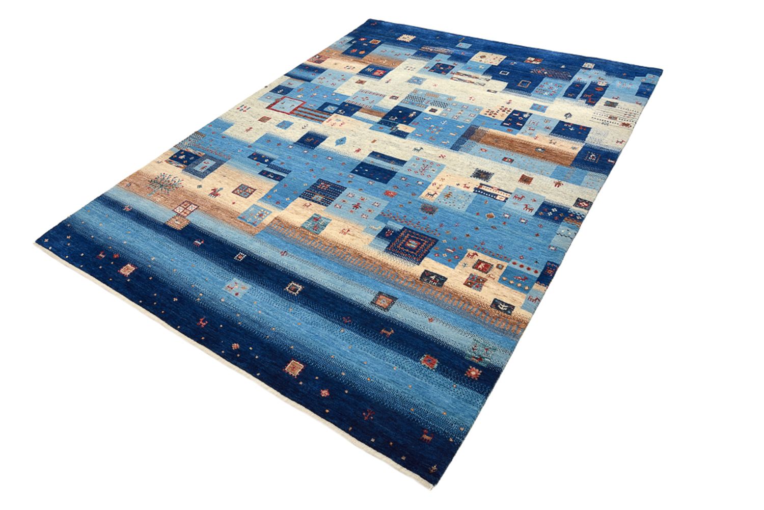 Alfombra Gabbeh - Loribaft Indus - 239 x 177 cm - multicolor