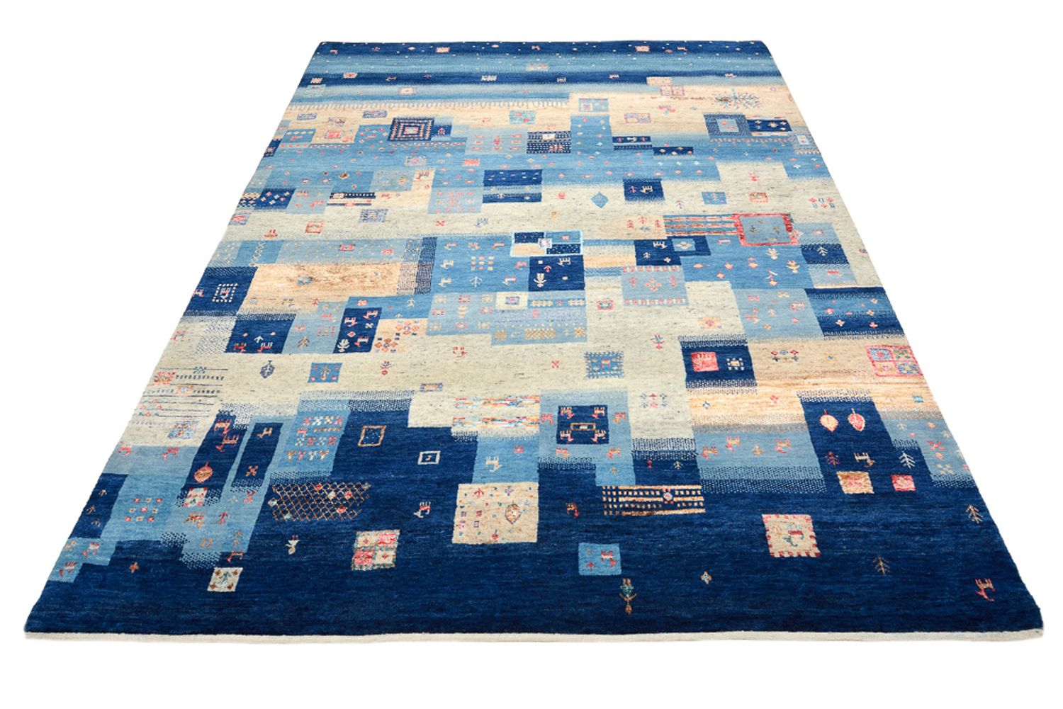 Alfombra Gabbeh - Loribaft Indus - 239 x 177 cm - multicolor