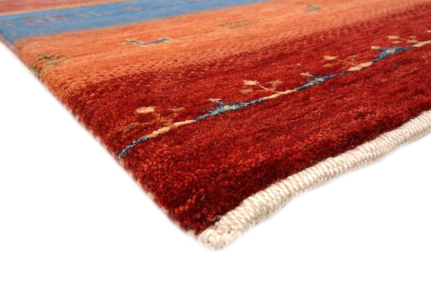 Alfombra Gabbeh - Loribaft Indus - 249 x 206 cm - rojo