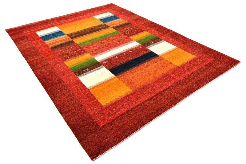 Alfombra Gabbeh - Loribaft Indus - 259 x 203 cm - rojo