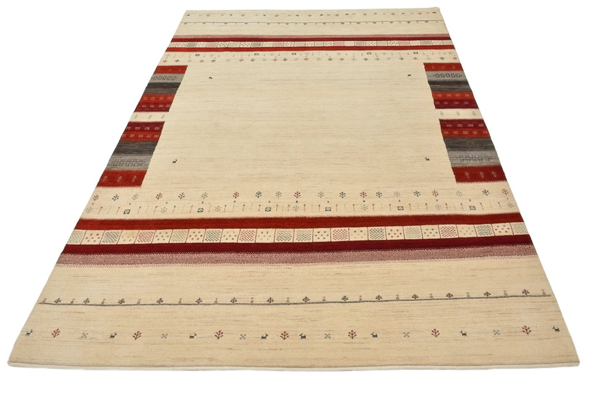 Alfombra Gabbeh - Loribaft Indus - 297 x 198 cm - beige claro