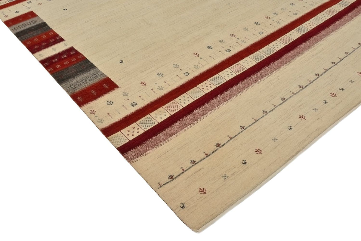 Alfombra Gabbeh - Loribaft Indus - 297 x 198 cm - beige claro
