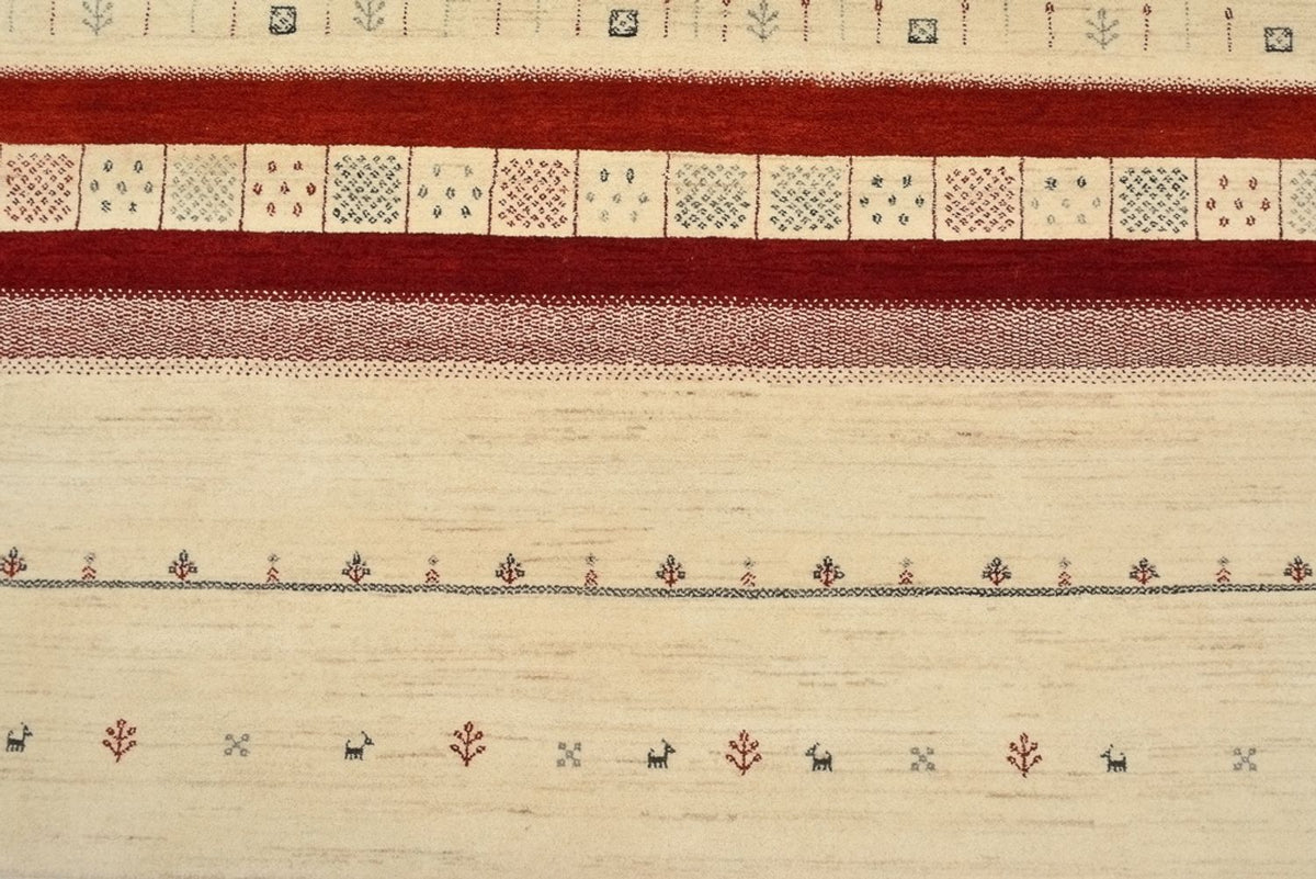 Alfombra Gabbeh - Loribaft Indus - 297 x 198 cm - beige claro