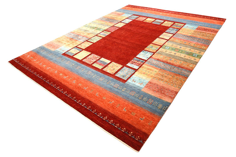 Alfombra Gabbeh - Loribaft Indus - 336 x 250 cm - rojo