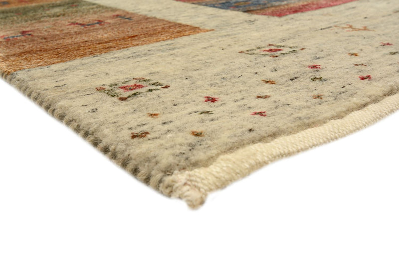 Alfombra Gabbeh - Loribaft Indus cuadrado  - 254 x 251 cm - beige claro
