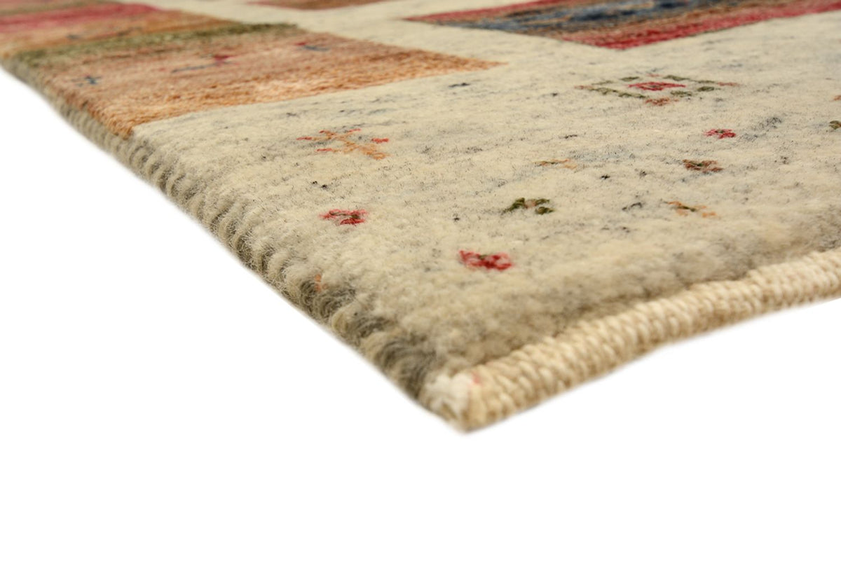 Alfombra Gabbeh - Loribaft Indus cuadrado  - 202 x 199 cm - beige claro