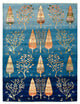 Alfombra Gabbeh - Loribaft Indus - 203 x 155 cm - azul marino