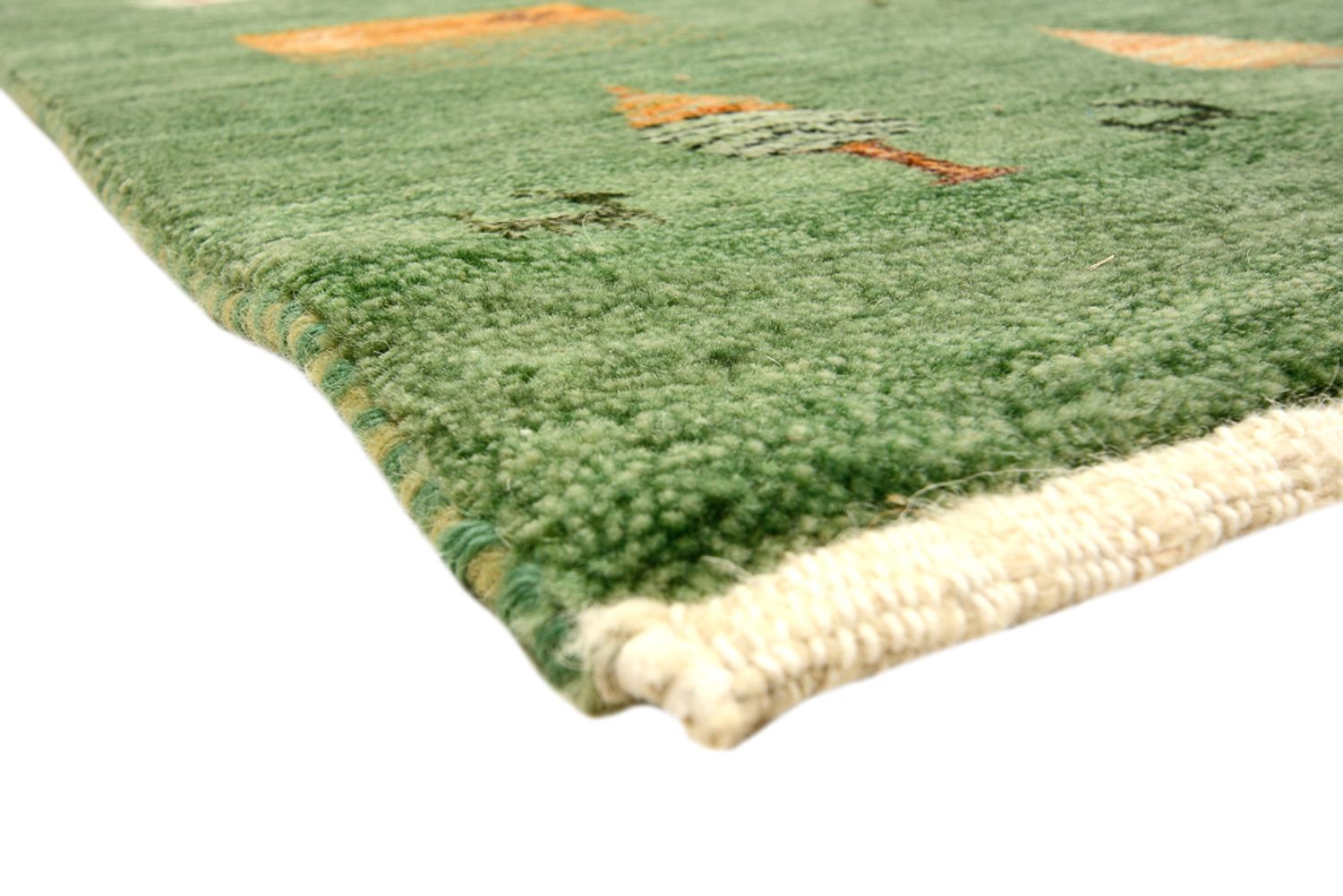 Alfombra Gabbeh - Loribaft Indus - 246 x 206 cm - verde