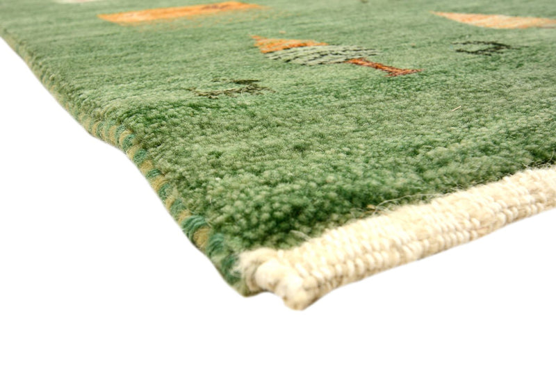 Alfombra Gabbeh - Loribaft Indus - 246 x 206 cm - verde