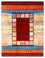 Alfombra Gabbeh - Loribaft Indus - 199 x 153 cm - rojo