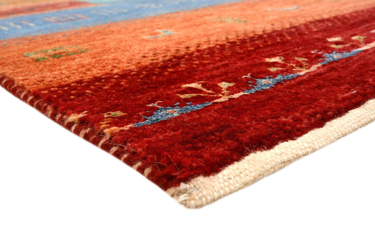 Alfombra Gabbeh - Loribaft Indus - 199 x 153 cm - rojo