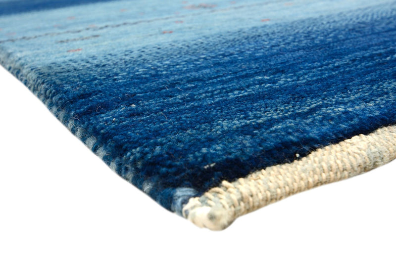 Alfombra Gabbeh - Loribaft Indus - 294 x 205 cm - azul marino