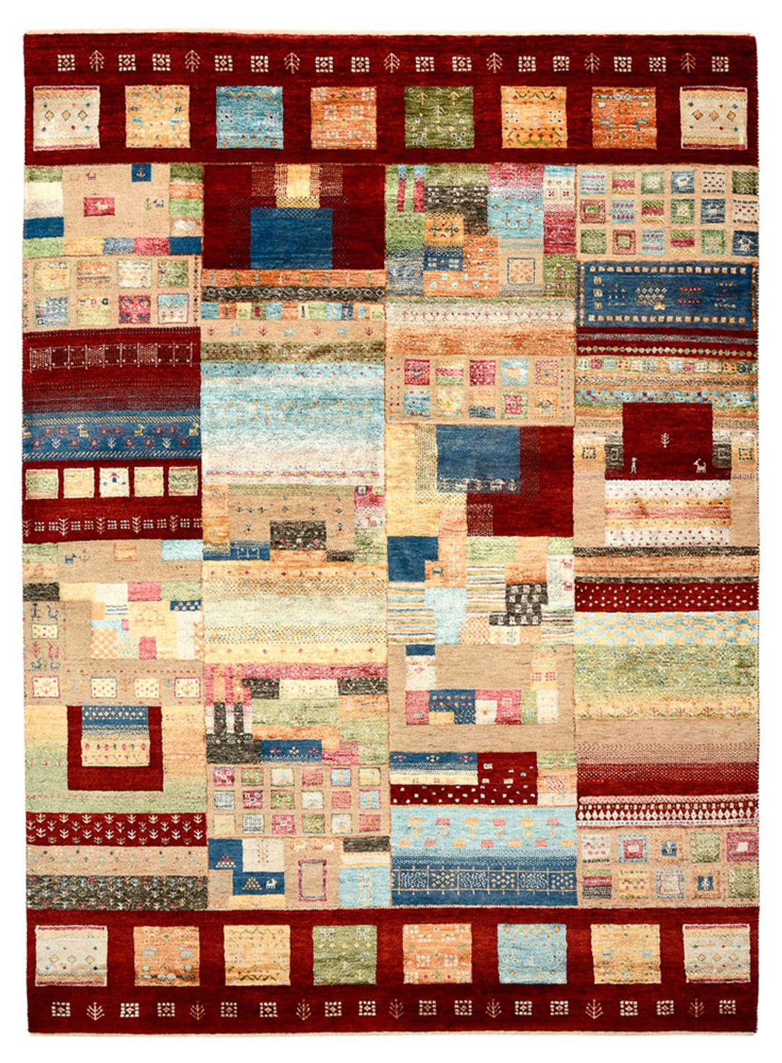 Alfombra Gabbeh - Loribaft Indus - 240 x 178 cm - multicolor