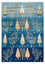 Alfombra Gabbeh - Loribaft Indus - 247 x 173 cm - azul marino