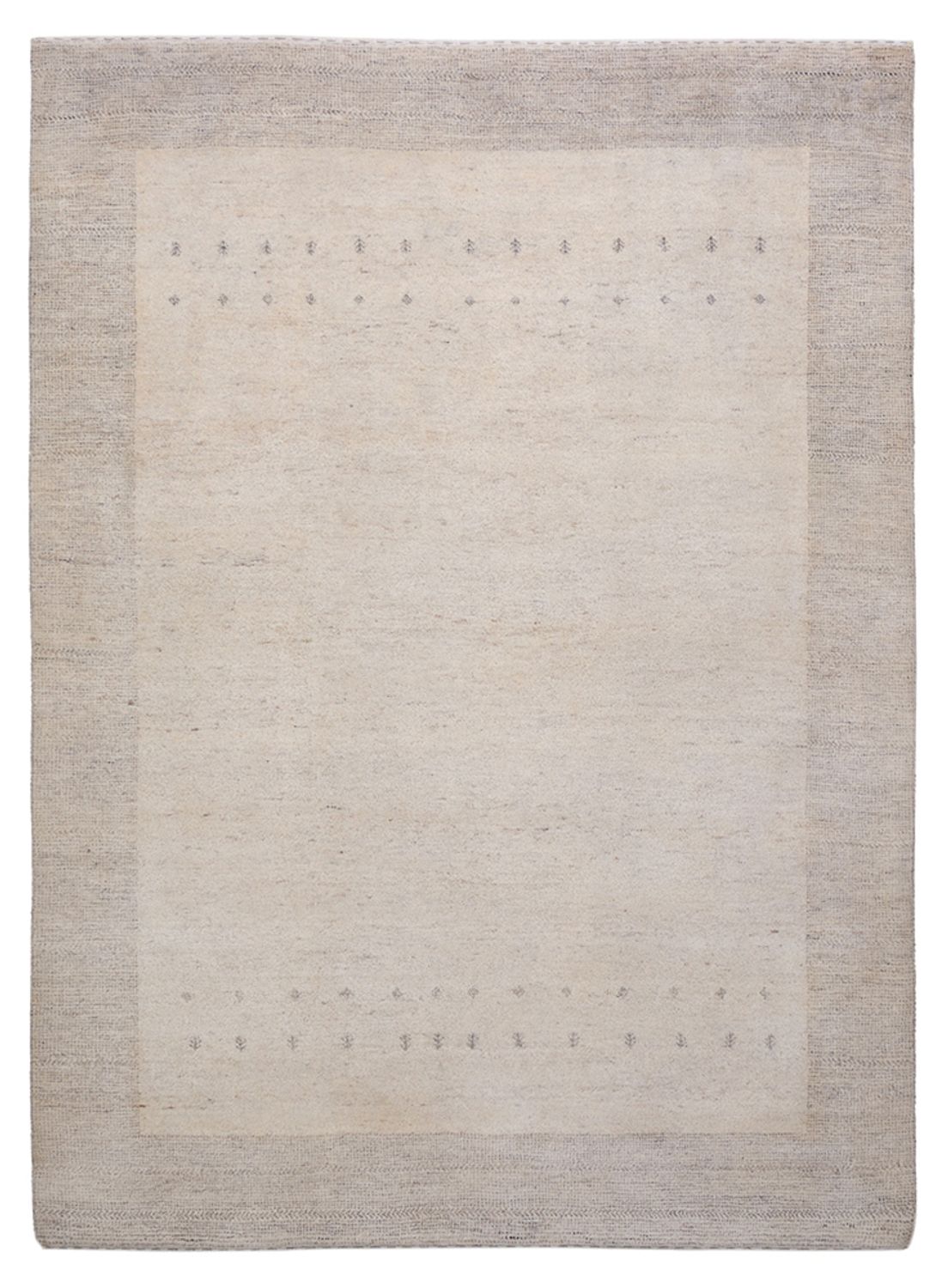 Alfombra Gabbeh - Loribaft Indus - 201 x 146 cm - gris claro