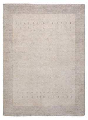 Alfombra Gabbeh - Loribaft Indus - 201 x 146 cm - gris claro