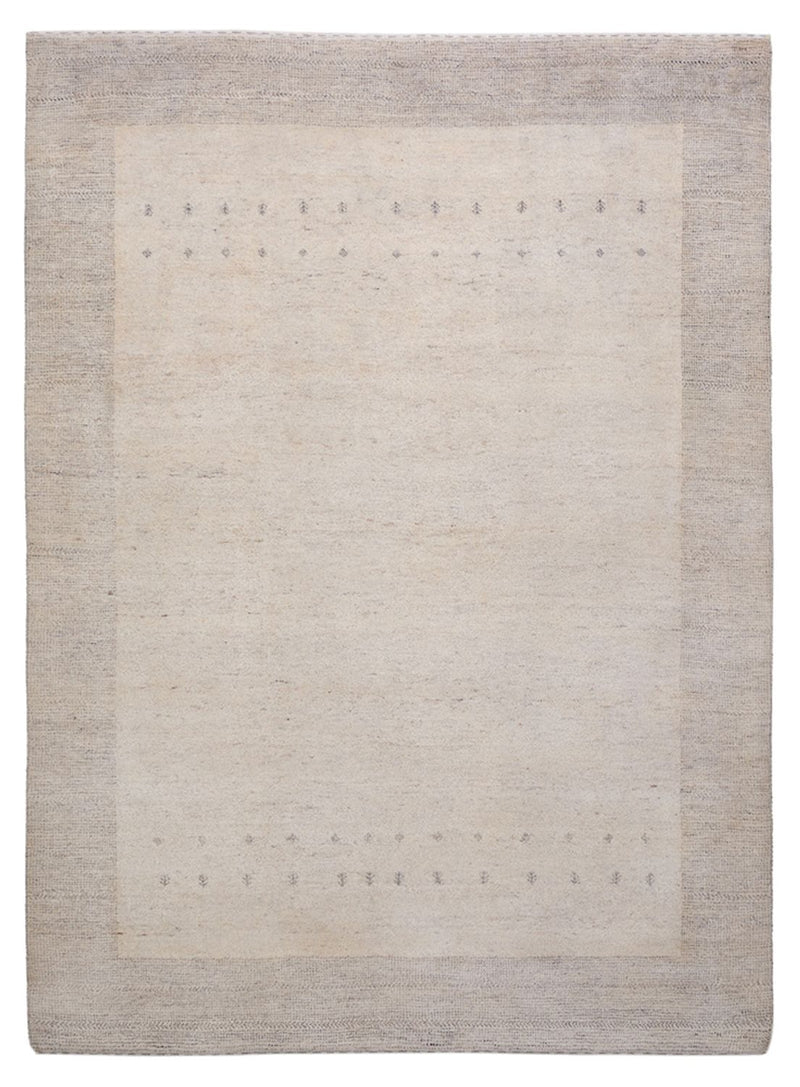 Alfombra Gabbeh - Loribaft Indus - 201 x 146 cm - gris claro