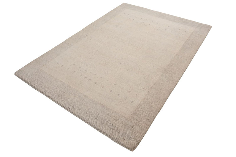 Alfombra Gabbeh - Loribaft Indus - 201 x 146 cm - gris claro