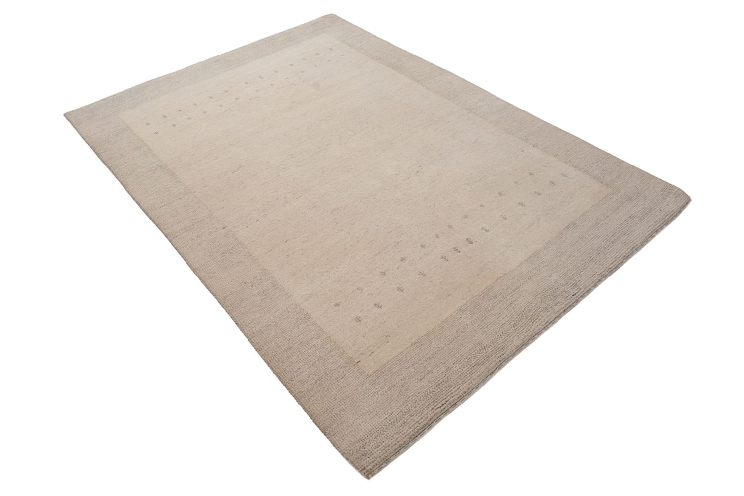 Alfombra Gabbeh - Loribaft Indus - 201 x 146 cm - gris claro