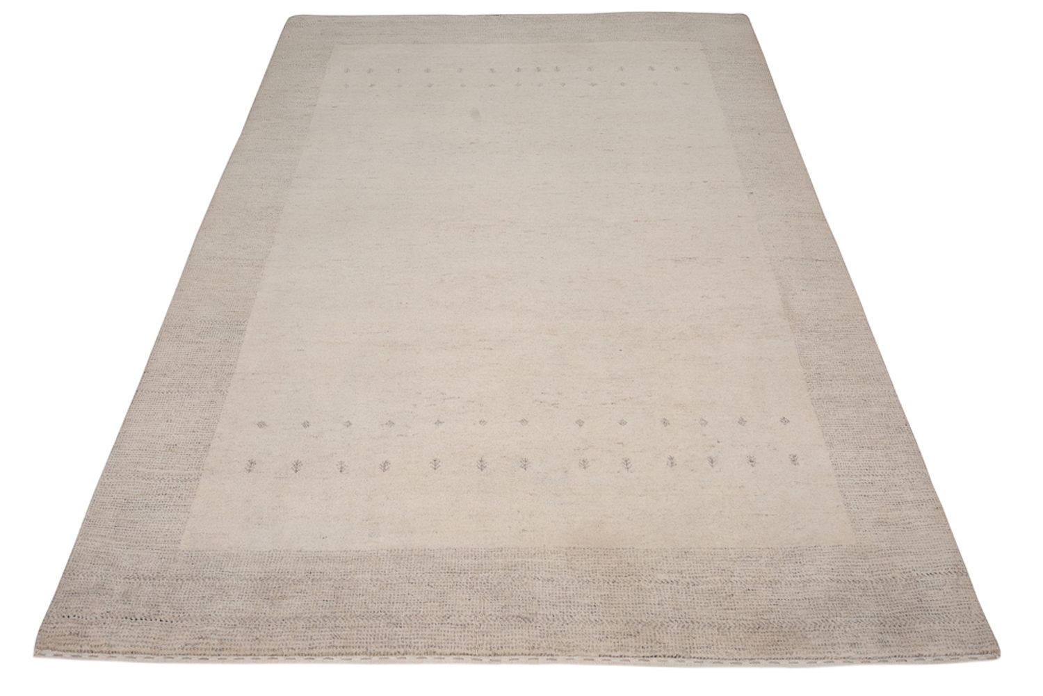 Alfombra Gabbeh - Loribaft Indus - 201 x 146 cm - gris claro