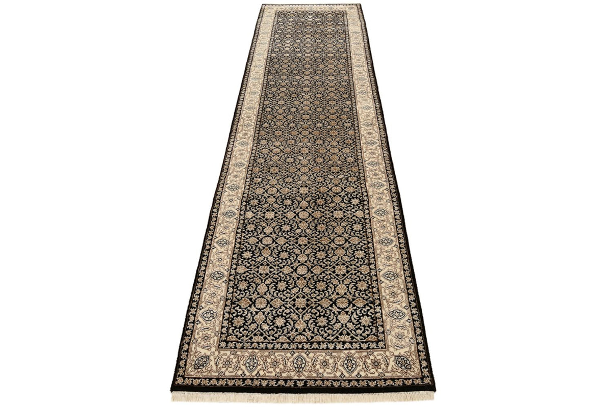 Alfombra de pasillo Alfombra oriental - Bidjar - Indus - 304 x 83 cm - beige oscuro