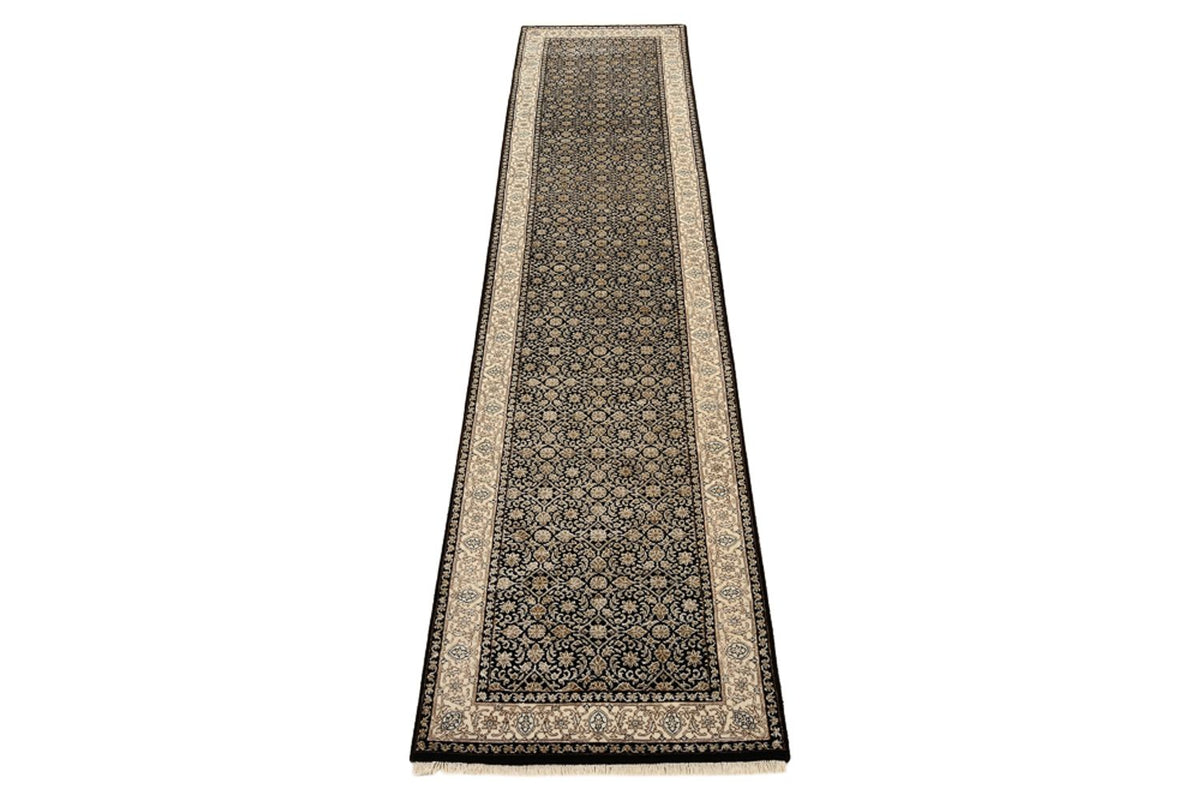 Alfombra de pasillo Alfombra oriental - Bidjar - Indus - 368 x 83 cm - beige oscuro