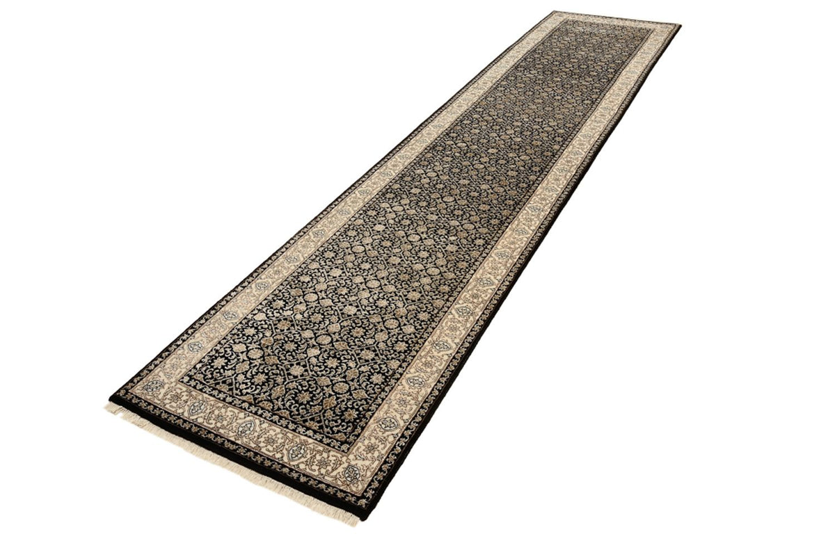 Alfombra de pasillo Alfombra oriental - Bidjar - Indus - 368 x 83 cm - beige oscuro