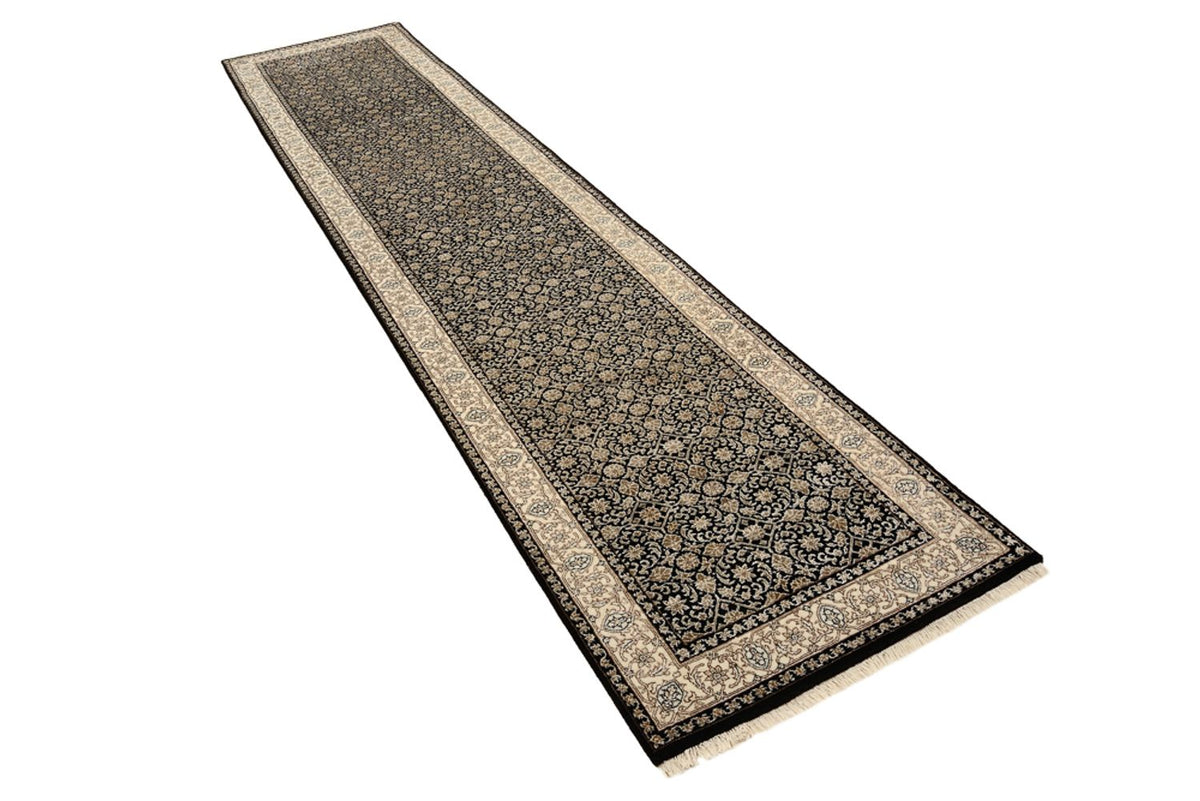 Alfombra de pasillo Alfombra oriental - Bidjar - Indus - 368 x 83 cm - beige oscuro