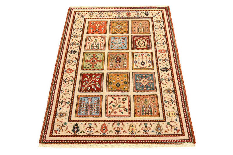 Alfombra oriental - 117 x 84 cm - crema