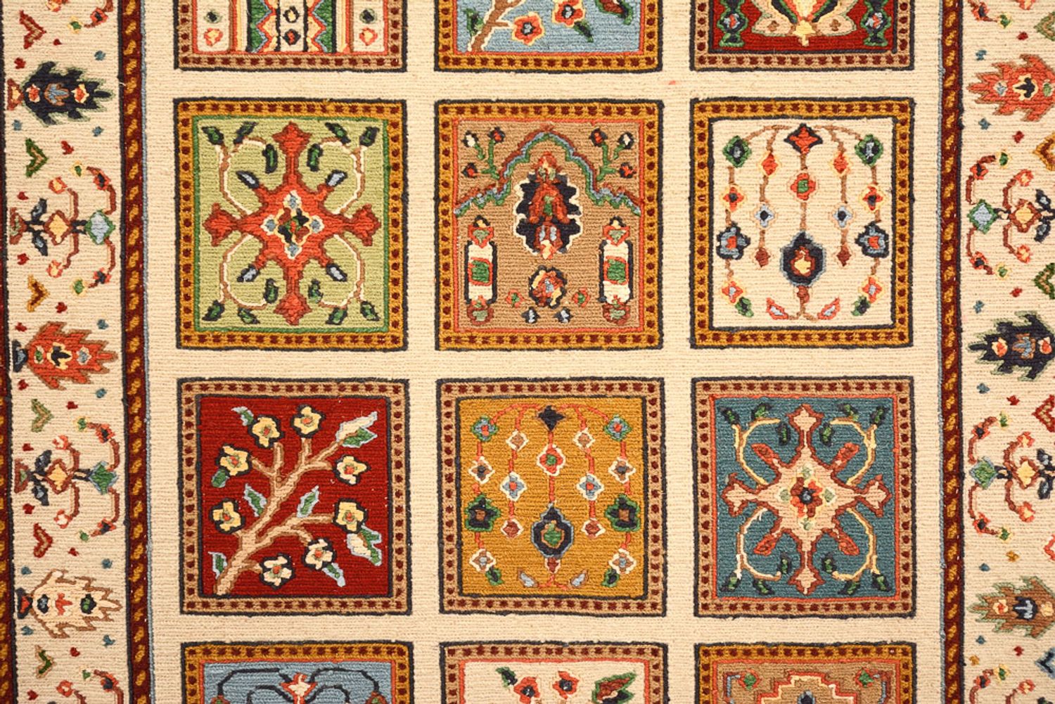 Alfombra oriental - 117 x 84 cm - crema