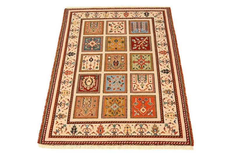 Alfombra oriental - 117 x 84 cm - crema