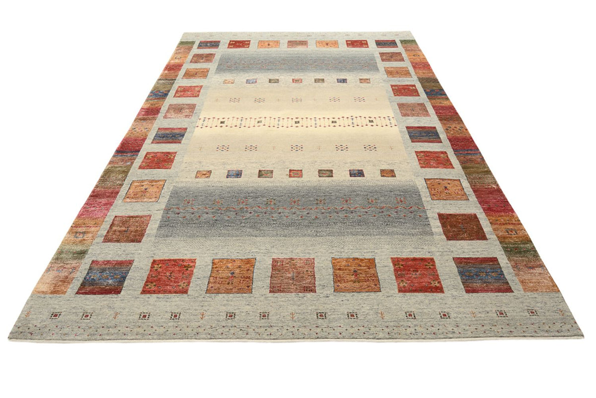 Alfombra Gabbeh - Loribaft Indus - 304 x 208 cm - beige oscuro