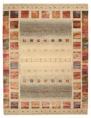 Alfombra Gabbeh - Loribaft Indus - 207 x 158 cm - beige oscuro