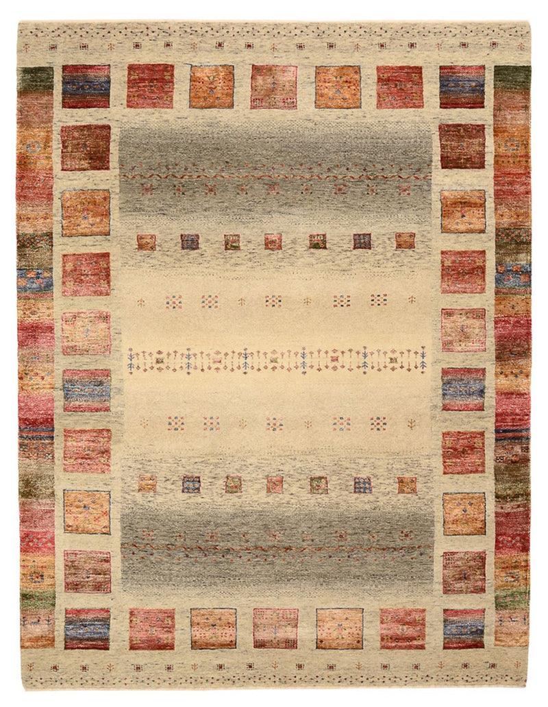 Alfombra Gabbeh - Loribaft Indus - 207 x 158 cm - beige oscuro