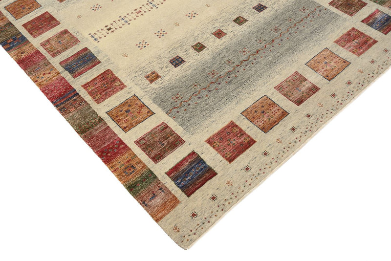 Alfombra Gabbeh - Loribaft Indus - 207 x 158 cm - beige oscuro