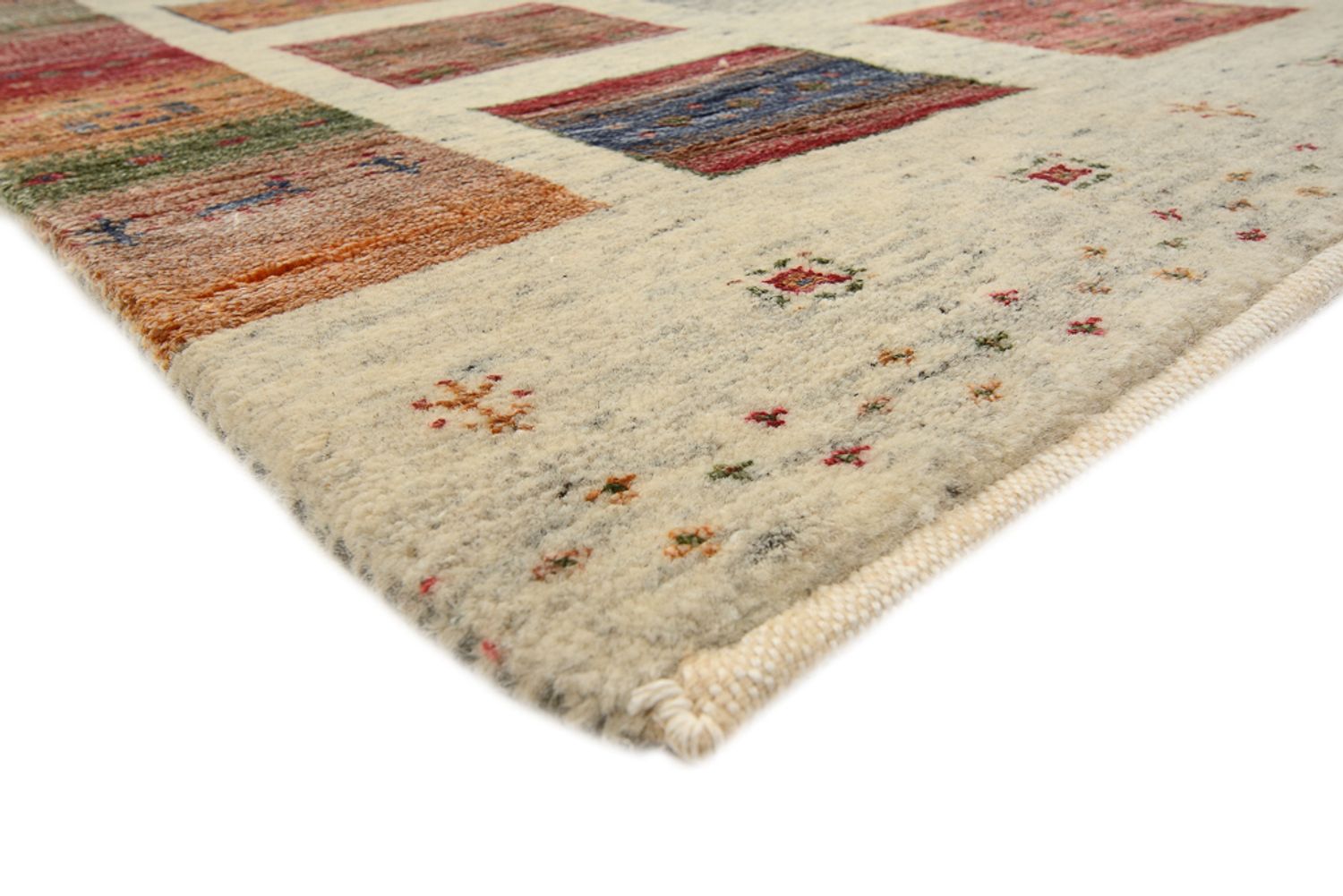 Alfombra Gabbeh - Loribaft Indus - 207 x 158 cm - beige oscuro