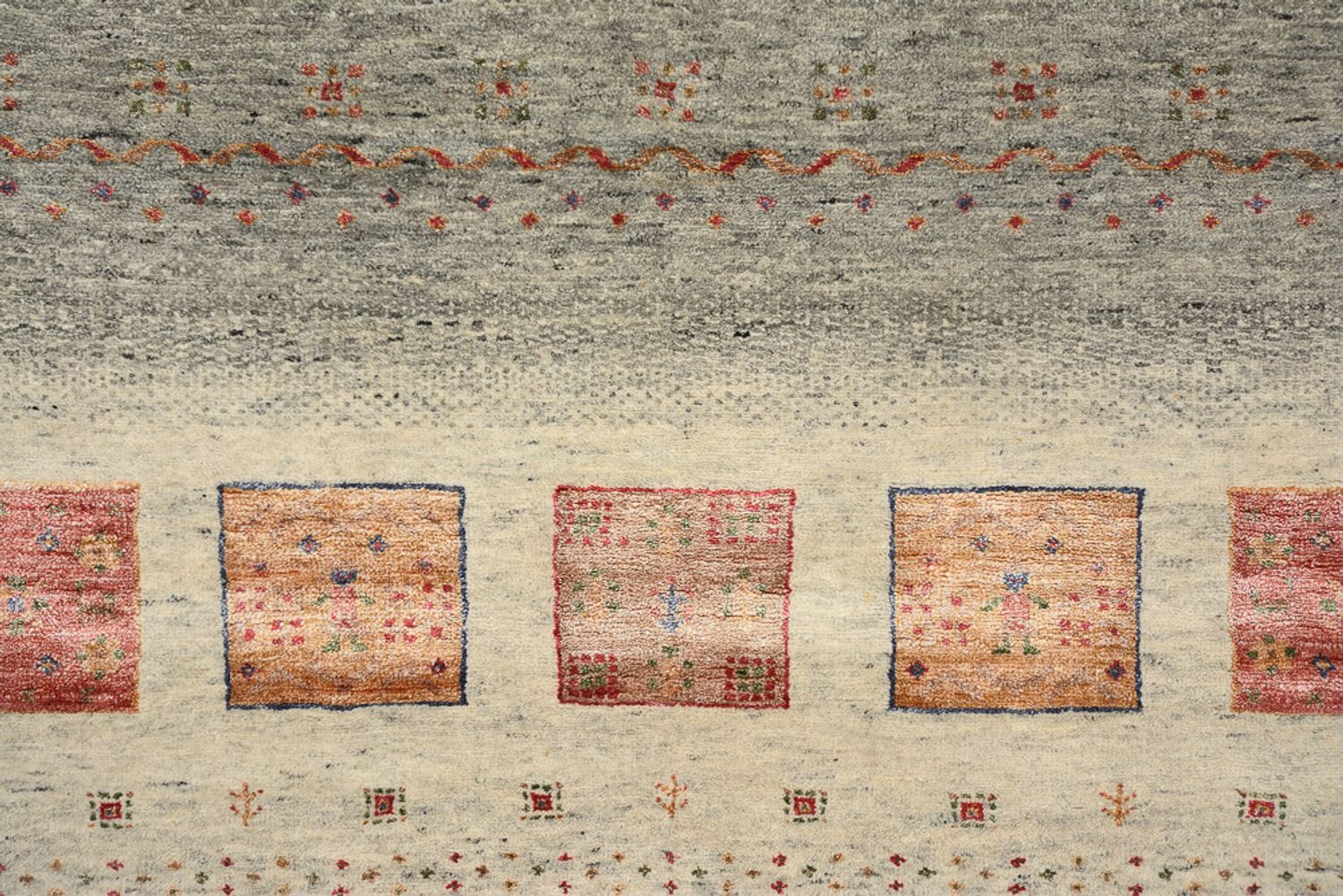 Alfombra Gabbeh - Loribaft Indus - 207 x 158 cm - beige oscuro
