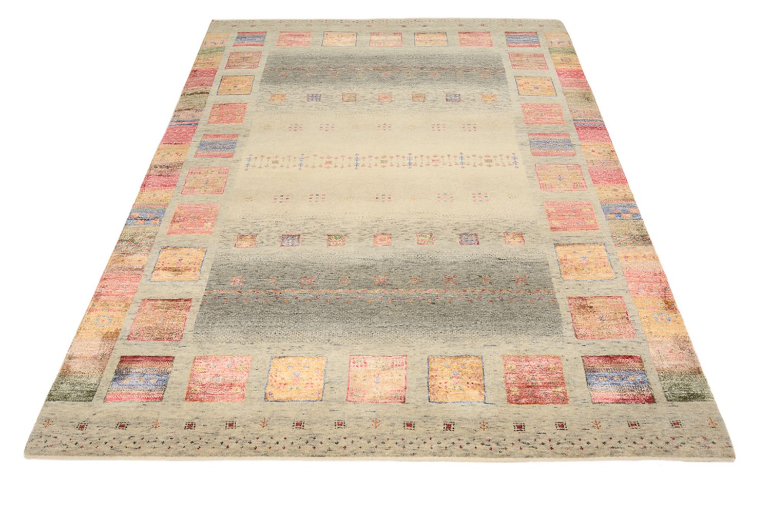 Alfombra Gabbeh - Loribaft Indus - 207 x 158 cm - beige oscuro