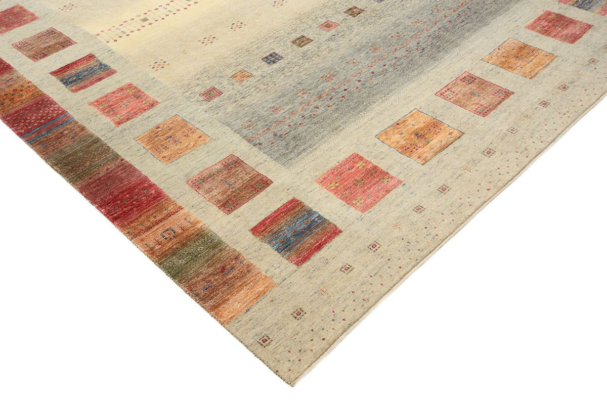 Alfombra Gabbeh - Loribaft Indus - 336 x 250 cm - beige oscuro