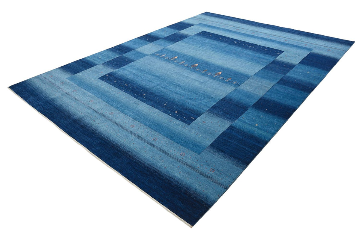 Alfombra Gabbeh - Loribaft Indus - 345 x 247 cm - azul marino
