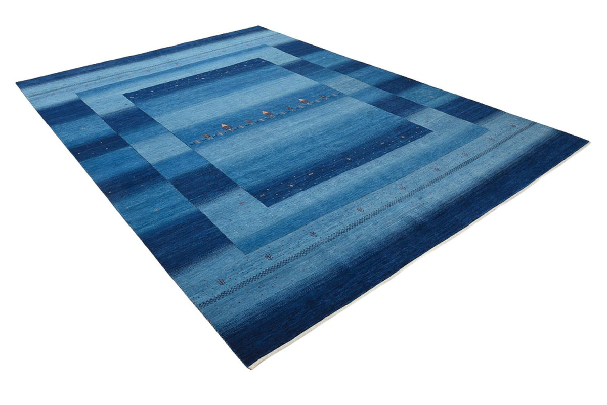 Alfombra Gabbeh - Loribaft Indus - 345 x 247 cm - azul marino