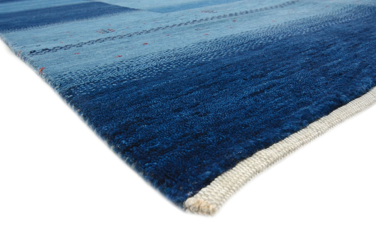 Alfombra Gabbeh - Loribaft Indus - 345 x 247 cm - azul marino