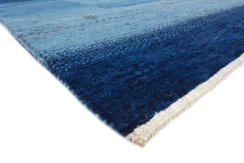 Alfombra Gabbeh - Loribaft Indus - 235 x 169 cm - azul marino