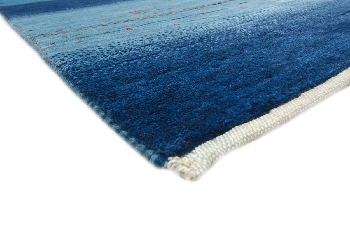 Alfombra Gabbeh - Loribaft Indus - 304 x 204 cm - azul marino